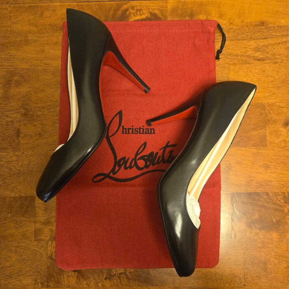 CHRISTIAN LOUBOUTIN Ron Ron 85 Black Kid Pumps 10/40 - Picture 10 of 11